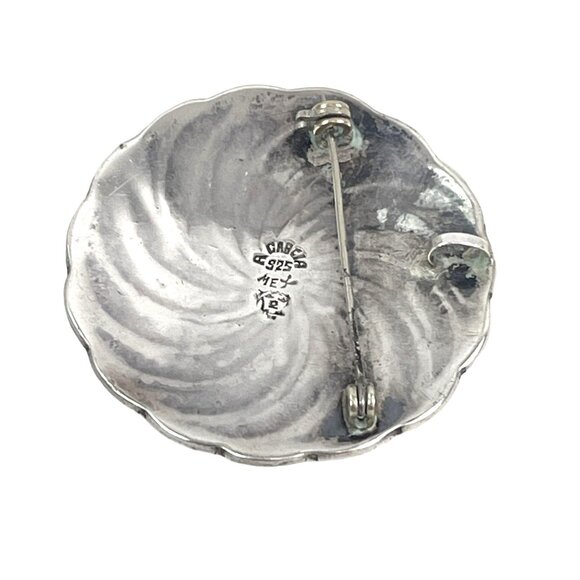 A Garcia Taxco Mexico Vintage Mexican Sterling Silver Blue Sodalite Chip Swirl B - Picture 8 of 9